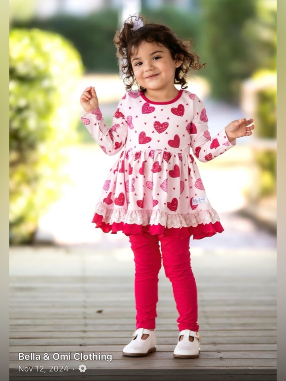 Bella & Omi ❤️ Hearts 3 Piece Set-Top, Leggings and Joggers